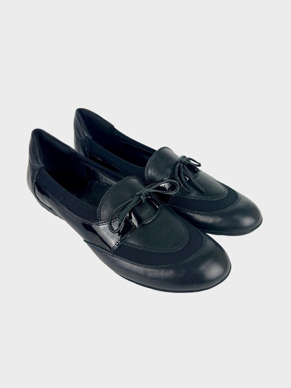 Sesto Meucci Womens Brent Black Slip On Loafers Leather Comfort size 8.5 Narrow